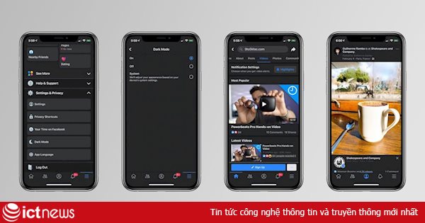 Những bức ảnh đầu tiên hé lộ chế độ Dark Mode của Facebook trên iOS