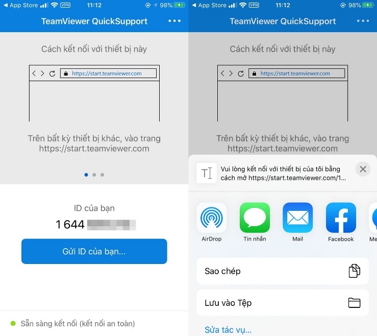 Cách chia sẻ màn hình iPhone hoặc iPad qua TeamViewer