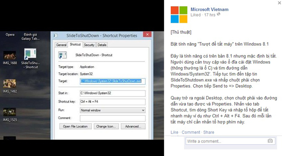 Microsoft hướng dẫn thủ thuật trượt để tắt máy trên Windows 8.1.