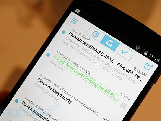 Ứng dụng email Mailbox trên Android