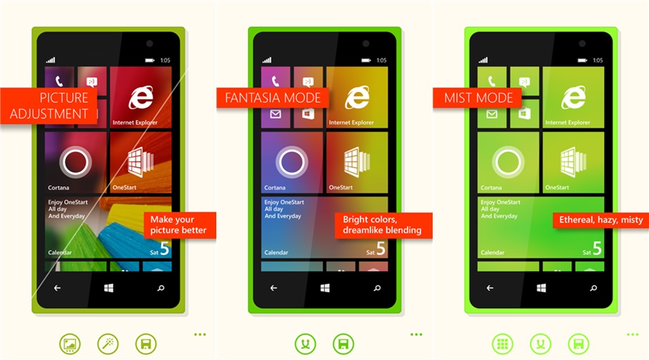Facetune, wakie, swarm, appy weather, ứng dụng windows phone