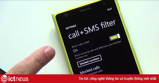 Cách chặn số điện thoại trên Windows Phone 8
