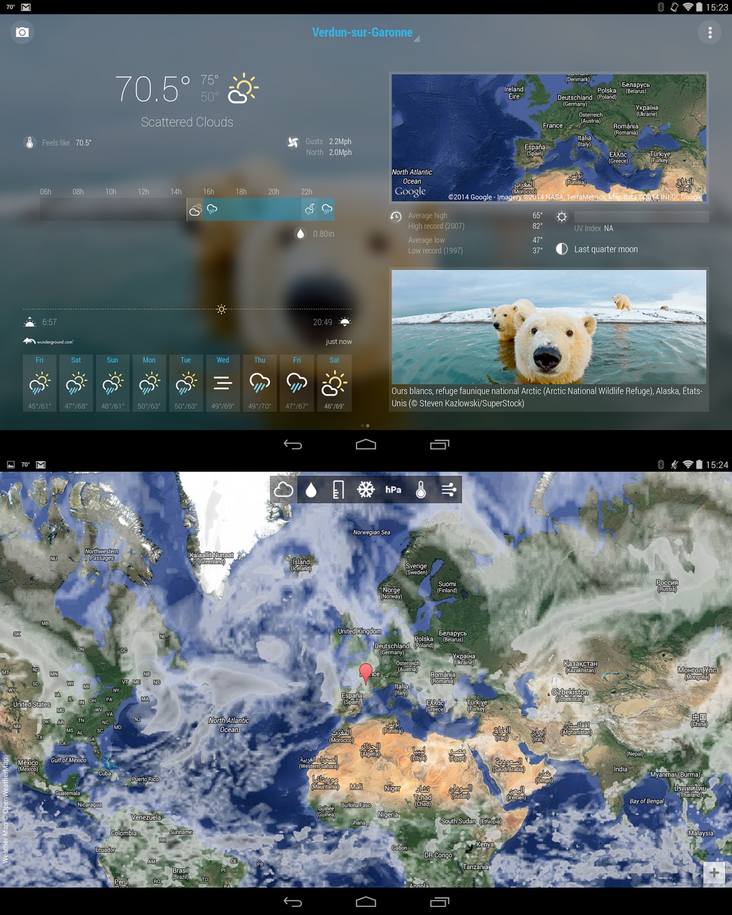 ứng dụng hay, ứng dụng thời tiết, ứng dụng android, ứng dụng iphone