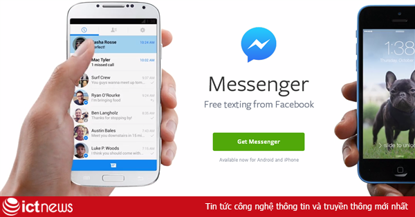 Facebook tách tính năng chat khỏi ứng dụng di động