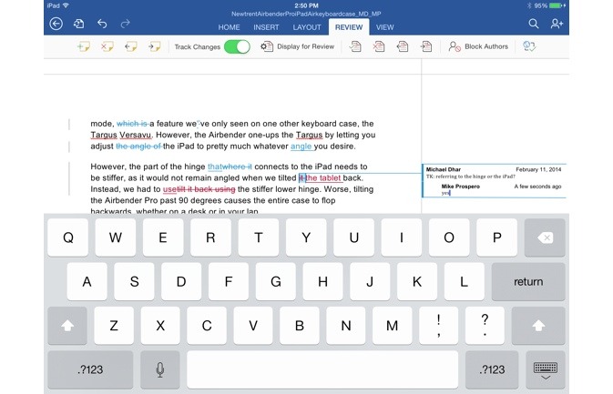 Tính năng Office trên iPad