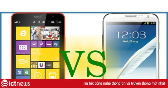 So sánh sơ bộ Nokia Lumia 1320 và Samsung Galaxy Note 2