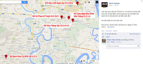 ASUS cập nhật thay đổi địa điểm hành trình We Transform ở TP.HCM.