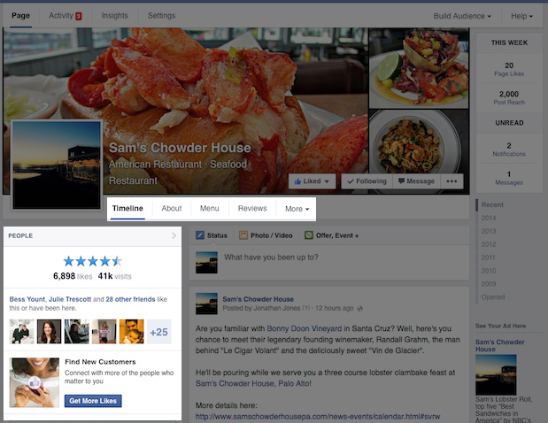 facebook, fanpage, giao diện timeline