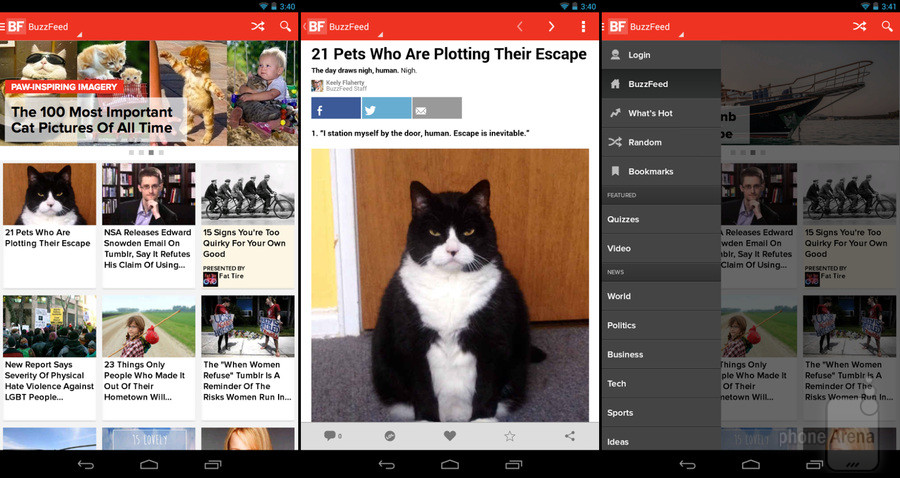 BuzzFeed, Reddig, 9gag, ứng dụng hay