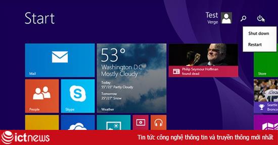 Windows 8.1 được cập nhật tháng 3/2014, hỗ trợ tốt hơn chuột và bàn phím?