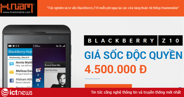 Giảm giá BlackBerry Z10 xuống 4,5 triệu đồng gây tiền lệ xấu