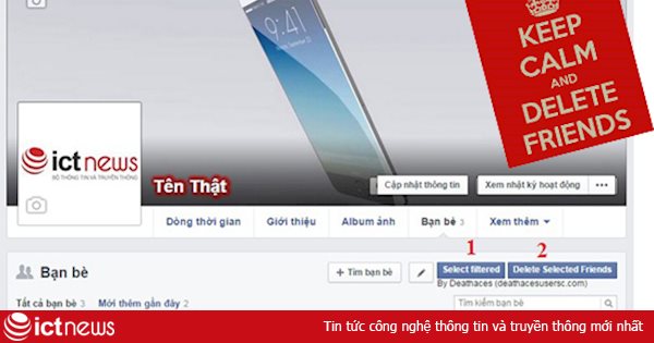 Xóa bạn bè trong Facebook hàng loạt thế nào?