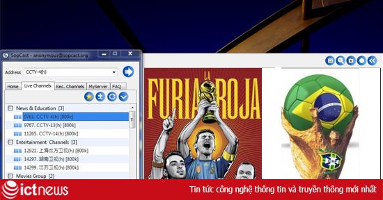 SopCast thành từ khóa “hot” khi người dân sốt ruột bản quyền World Cup 2014
