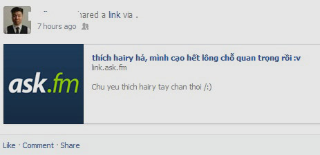 Ash.fm đưa người dùng vào thế đối mặt với những câu hỏi nạc danh nhạy cảm, chẳng hạn như chuyện “lông lá”.