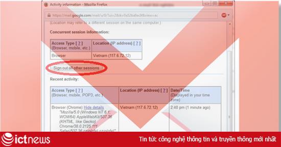Hướng dẫn cách đăng xuất Gmail từ xa
