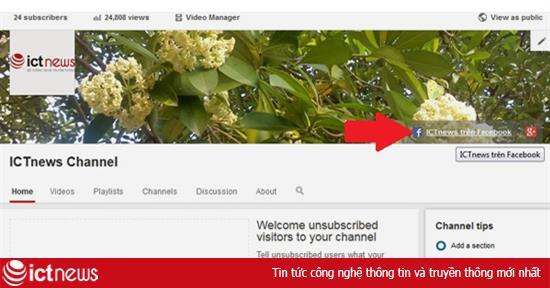 Gắn Facebook vào kênh YouTube
