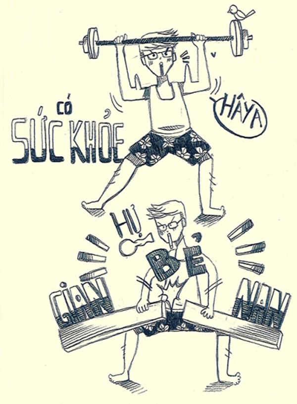 Thành ngữ Thanh niên chuẩn 2014: Có sức khỏe bẻ gian nan.