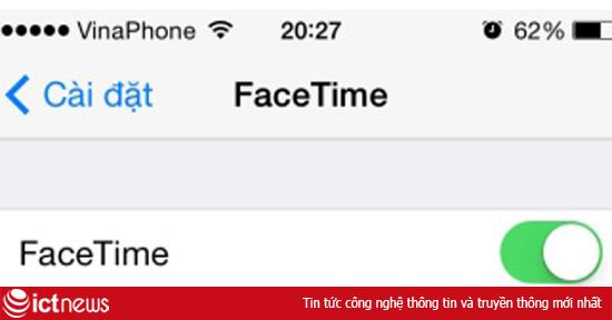 Sửa lỗi không thể gọi thoại, gọi video trên FaceTime