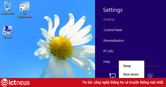 Cách Shutdown, Restart trong Windows 8.x bằng bàn phím