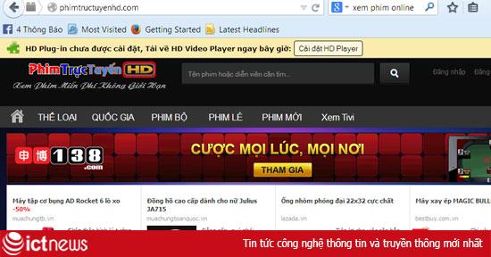 39% quảng cáo trên trang web phim 