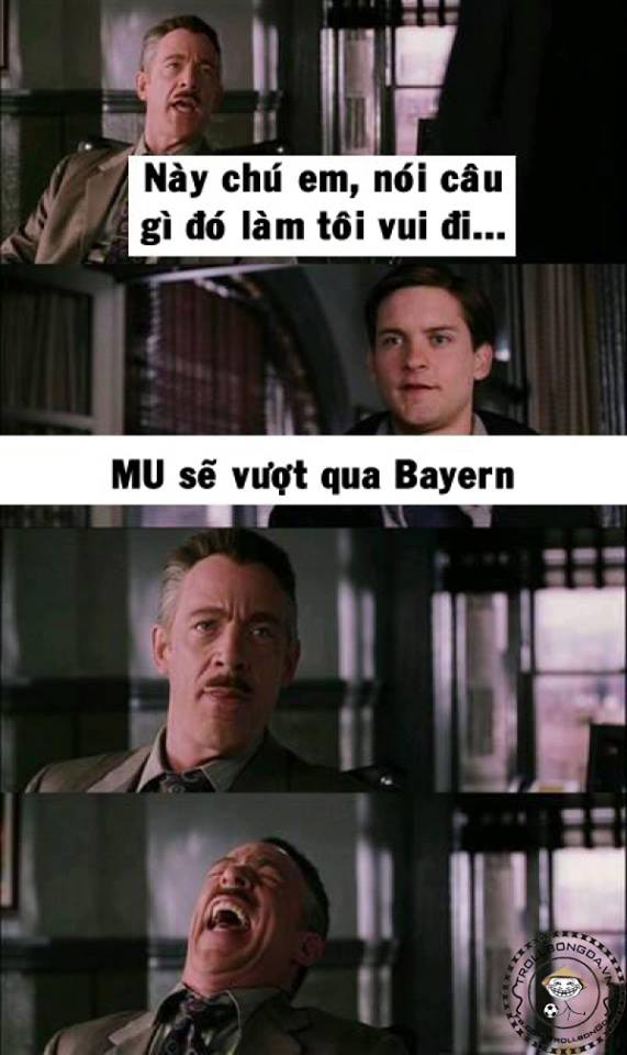 Người nhện Peter Parker khiến người ta cười phá lên khi nói Man United sẽ vượt qua Bayern.