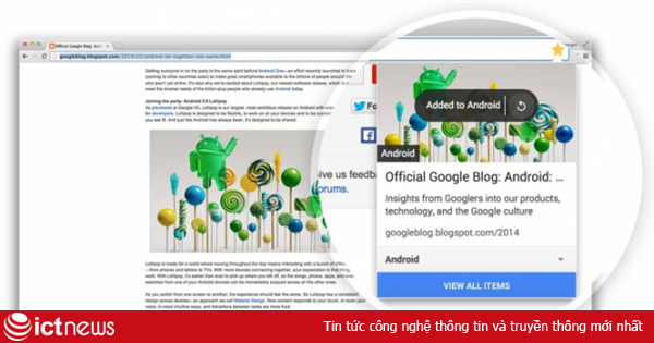 Google giới thiệu tiện ích bookmark mới cho Chrome