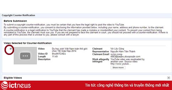 Bản quyền YouTube: cách báo cáo vi phạm và tranh chấp