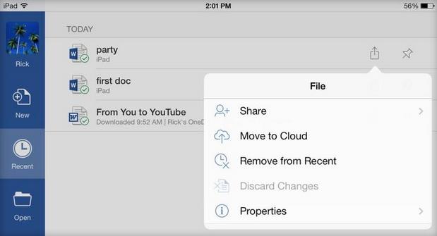 Cách dùng Office cho iPad
