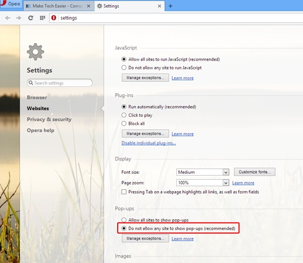 mẹo, chặn pop up quảng cáo, chặn pop up trên chrome, chặn pop up trên firefox