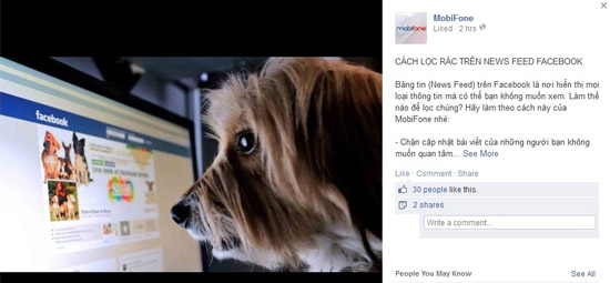 MobiFone chia sẻ các cách thông dụng để lọc “rác” News Feed của Facebook.