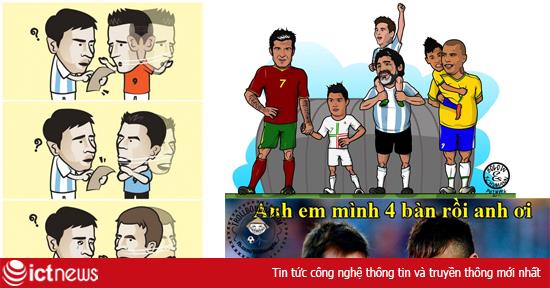 Messi ghi thêm 2 bàn, “ảnh chế” Ronaldo càng...thăng hạng
