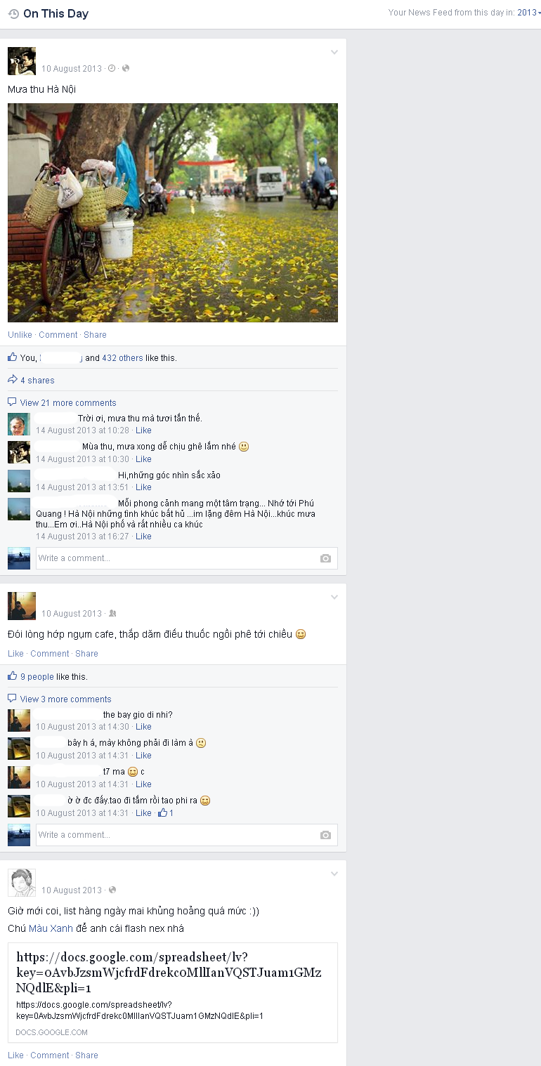 Facebook, mạng xã hội, Today in history