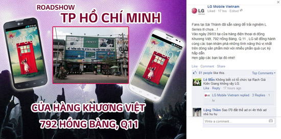 LG vừa thông báo cửa hàng trải nghiệm sản phẩm L Series III ở TP.HCM vào ngày thứ Bảy.