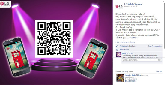 10 cặp vé xem phim tại cụm rạp CGV là phần thưởng dành cho fan LG trong trò chơi QR Code mới nhất.