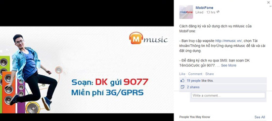 MobiFone miễn phí lưu lượng 3G với dịch vụ nghe nhạc mMusic.