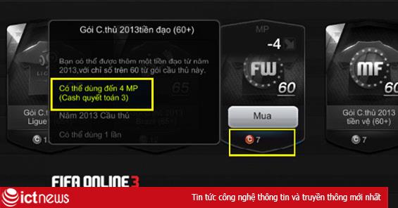 Đơn vị tiền tệ MP sắp xuất hiện trong FIFA Online 3