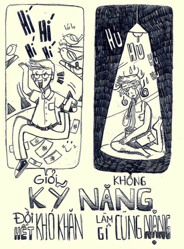 Thành ngữ Thanh niên chuẩn 2014: Giỏi kỹ năng đời hết khó khăn, không năng làm gì cũng nặng.