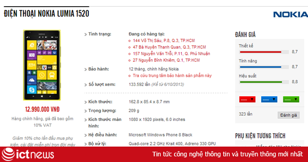 Lumia 1520 và Galaxy S4 bất ngờ giảm giá mạnh tại Việt Nam