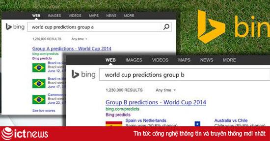 Hướng dẫn dùng Bing để dự đoán chung kết World Cup 2014 thay Cortana