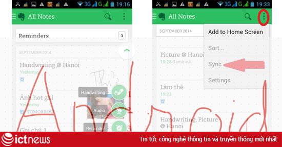 Hướng dẫn sử dụng Evernote: Android nào cũng là Note 3?