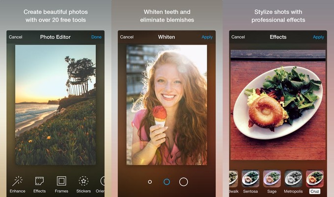 ứng dụng iphone, phần mềm chỉnh sửa ảnh, snapseed, camera+, hipstamatic