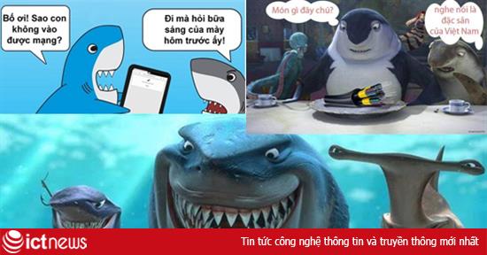 Loạt ảnh chế cá mập cắn đứt cáp quang biển AAG