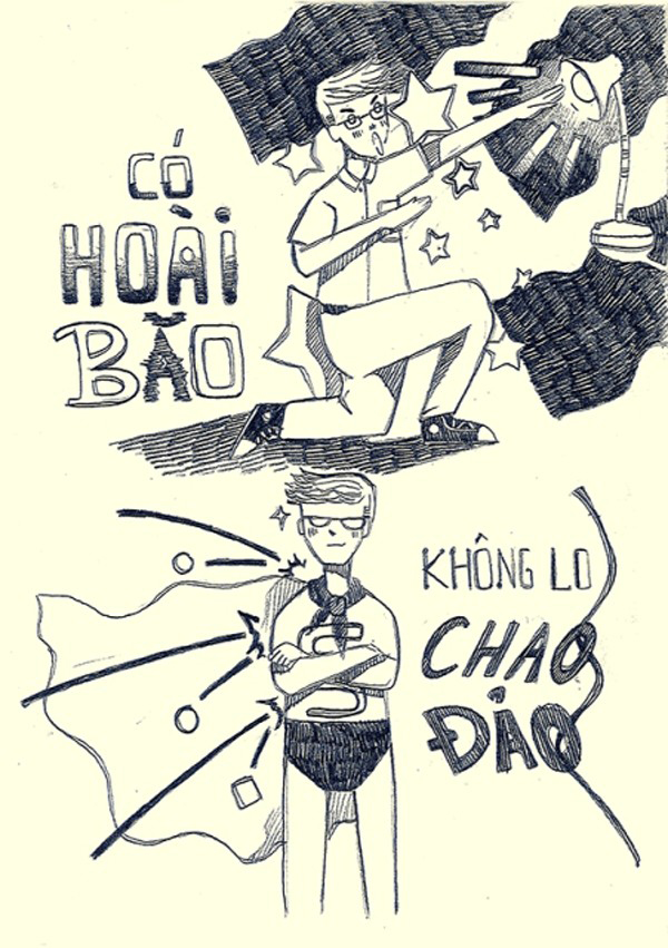 Thành ngữ Thanh niên chuẩn 2014: Có hoài bão không lo chao đảo.