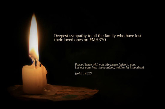 Dân mạng thắp nến thể hiện sự đồng cảm đau đáu tới tất cả gia đình mất người thân yêu thương trên chuyến MH370.
