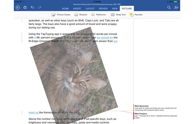 Tính năng Office trên iPad