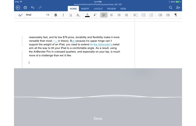 Tính năng Office trên iPad