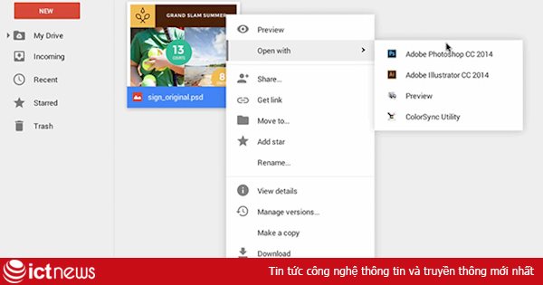 Mở trực tiếp file lưu trên Google Drive bằng ứng dụng trên máy tính