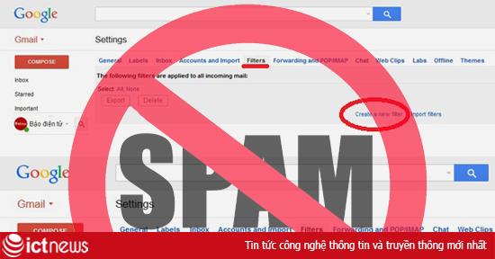 Hướng dẫn sử dụng Gmail: Cách chặn thư rác
