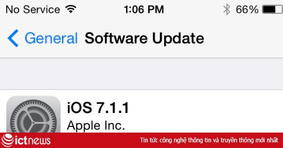 Cách cài đặt iOS 7.1.1 cho iPhone, iPad và iPod Touch