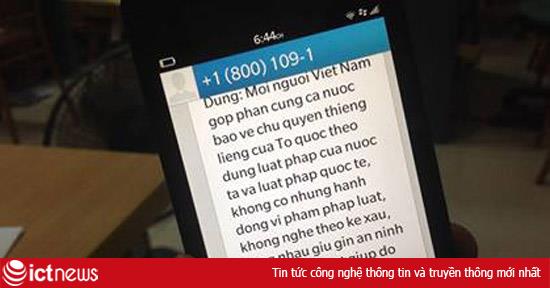 Nhà mạng gửi SMS nhắc thuê bao bảo vệ chủ quyền tổ quốc đúng luật